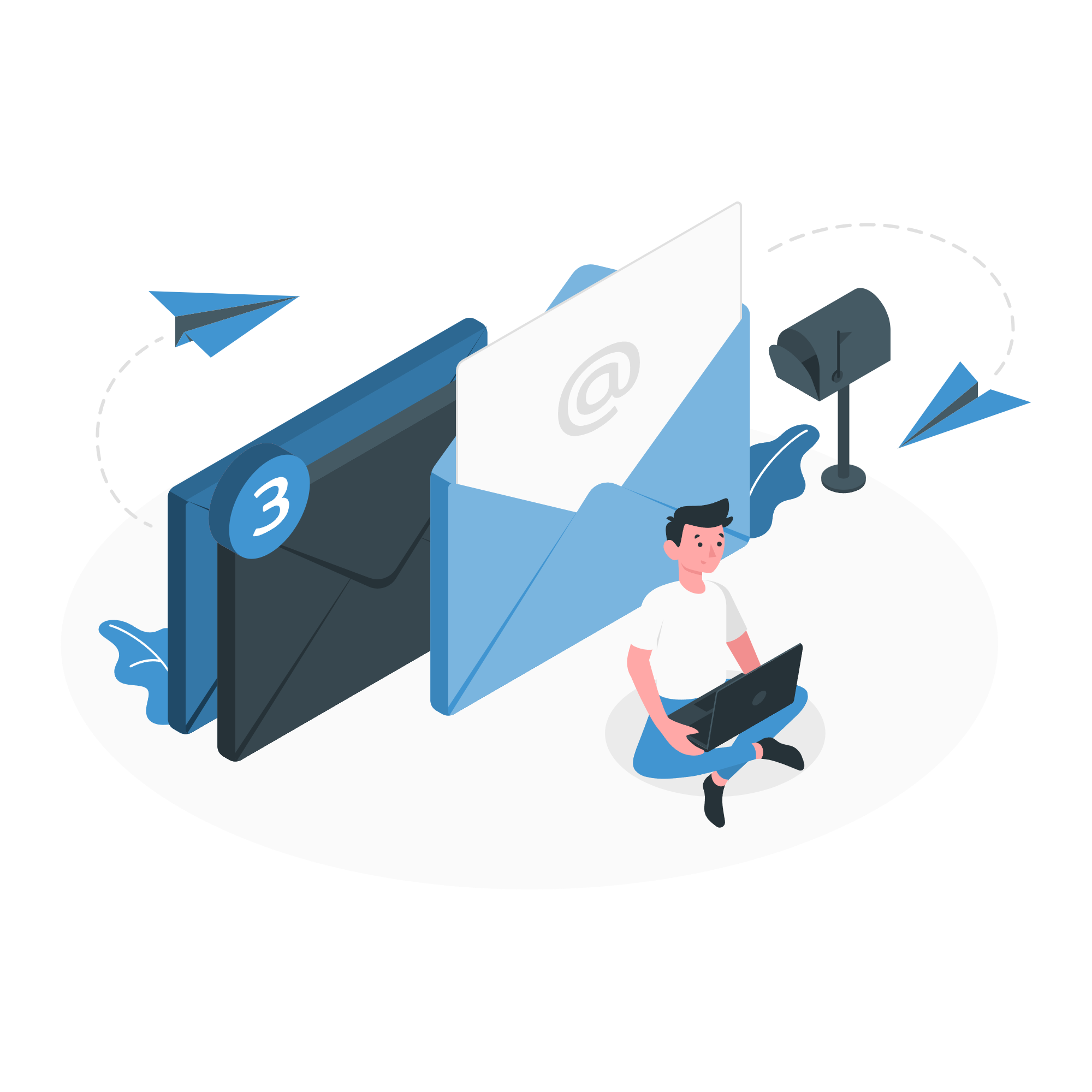 Ilustrasi email dikirim